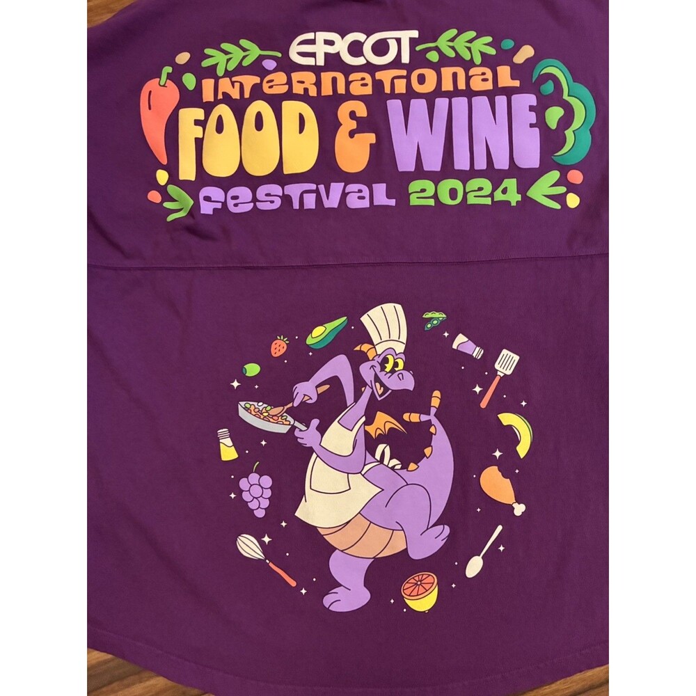Disney Figment Spirit Jersey Adult XXL Purple Food And Wine Festival Epcot